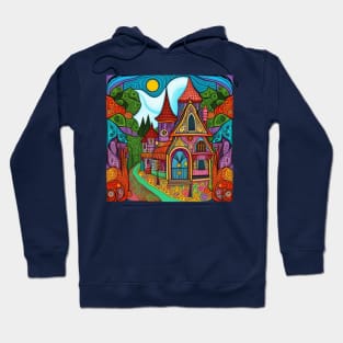 Vibrant Magical Fairytale Village Hoodie